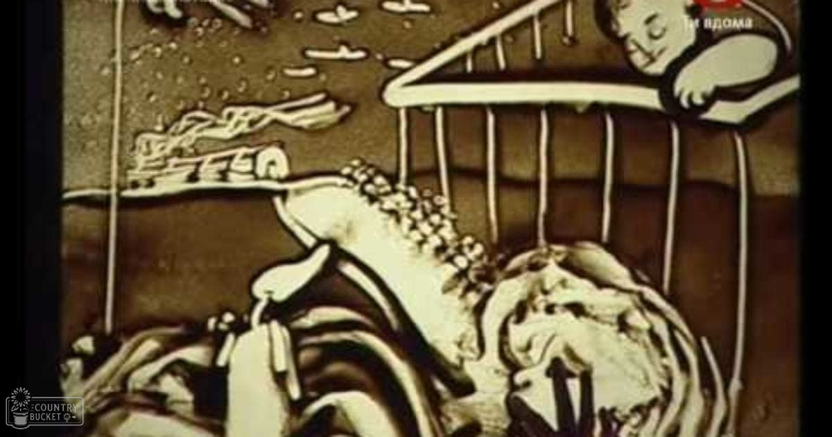 A stylized drawing of a juvenile beluga whale in an aquarium setting, with reflections on the water's surface and visible bubbles.