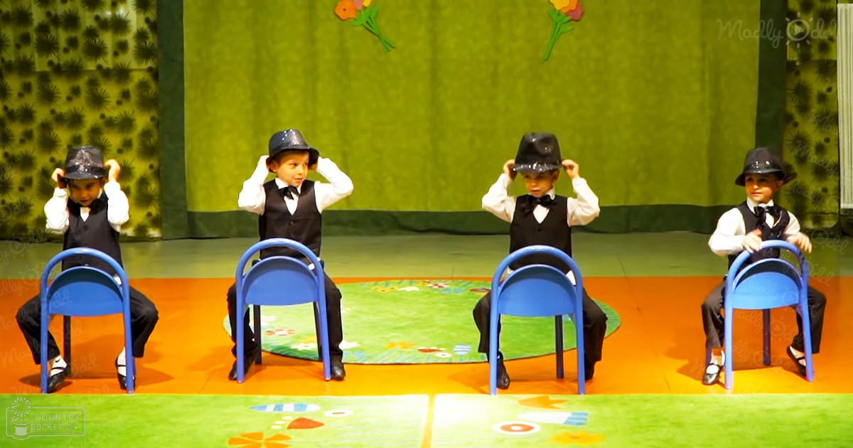Preschool boys perform adorable dance routine