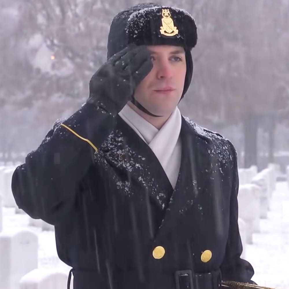 U.S. Army bugler at Arlington Cemetery