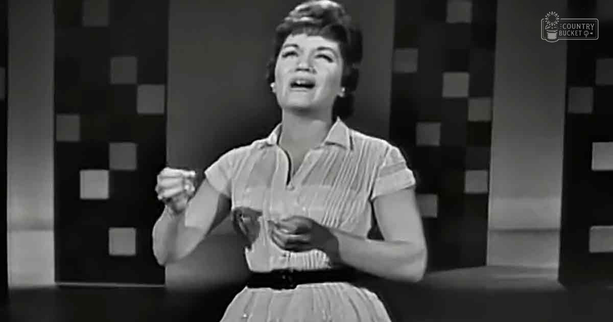 A woman in a mid-20th century-style short-sleeved blouse with vertical pleats and collar stands indoors under artificial lighting.