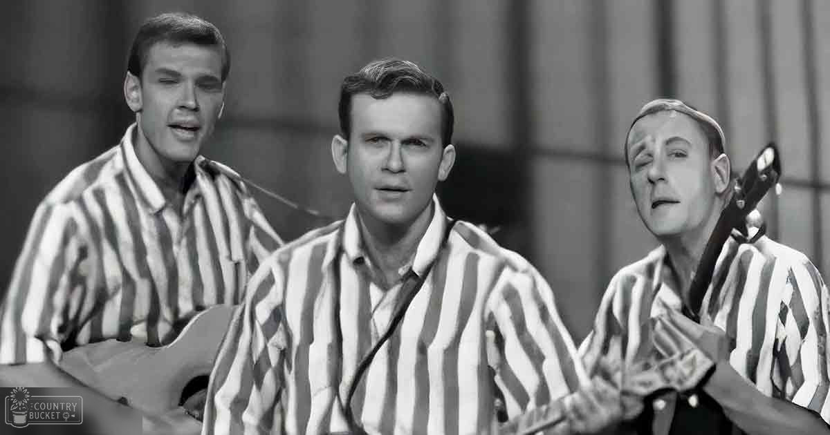 Three young adult males wearing striped shirts standing indoors with a simple curtain background during daytime
