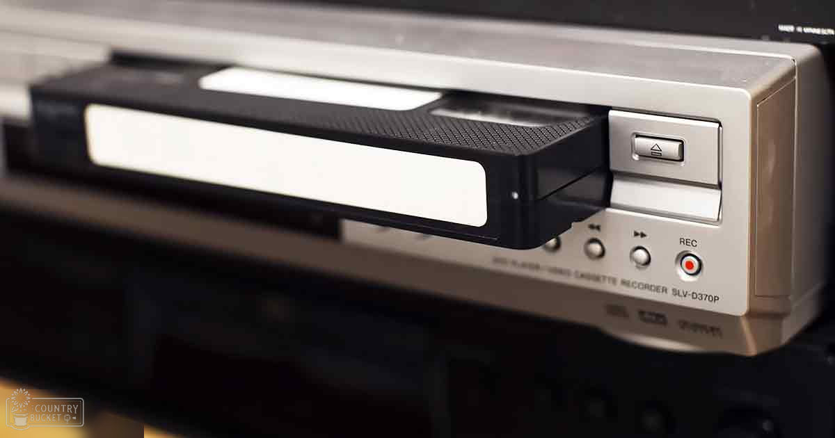 An older model Sony SLV-D370P VHS video cassette recorder indoors under artificial lighting.