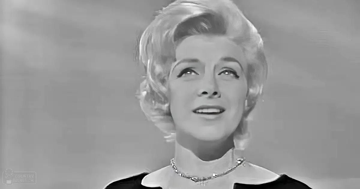 Middle-aged adult female wearing a fitted, high-necked collared blouse or dress with short sleeves, solid black color, smooth fabric possibly silk or satin, and a necklace in an indoor setting designed for photography or film production.