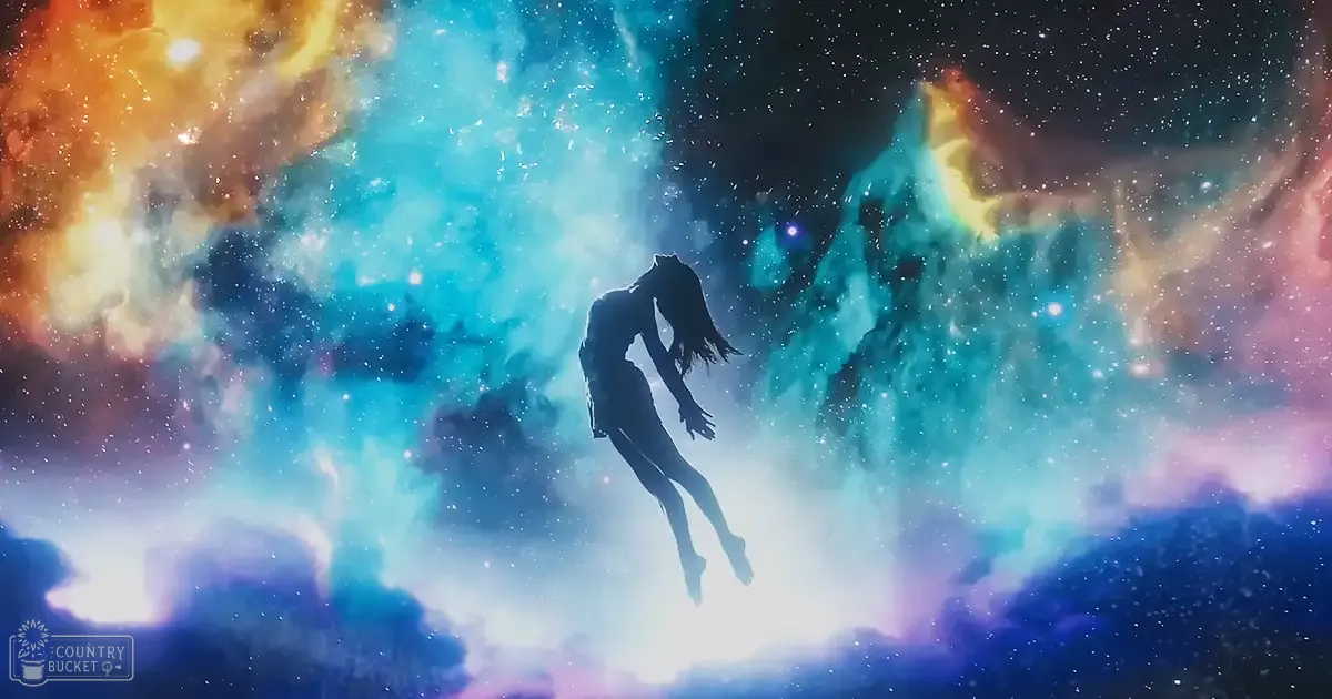 Abstract cosmic scene against vibrant star-filled backdrop; celestial nebula-like environment with natural nighttime light