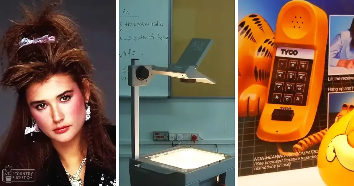 A young adult female wearing a black sequined top and silver necklace, standing in an indoor classroom with a slide projector and handwritten notes on a whiteboard.