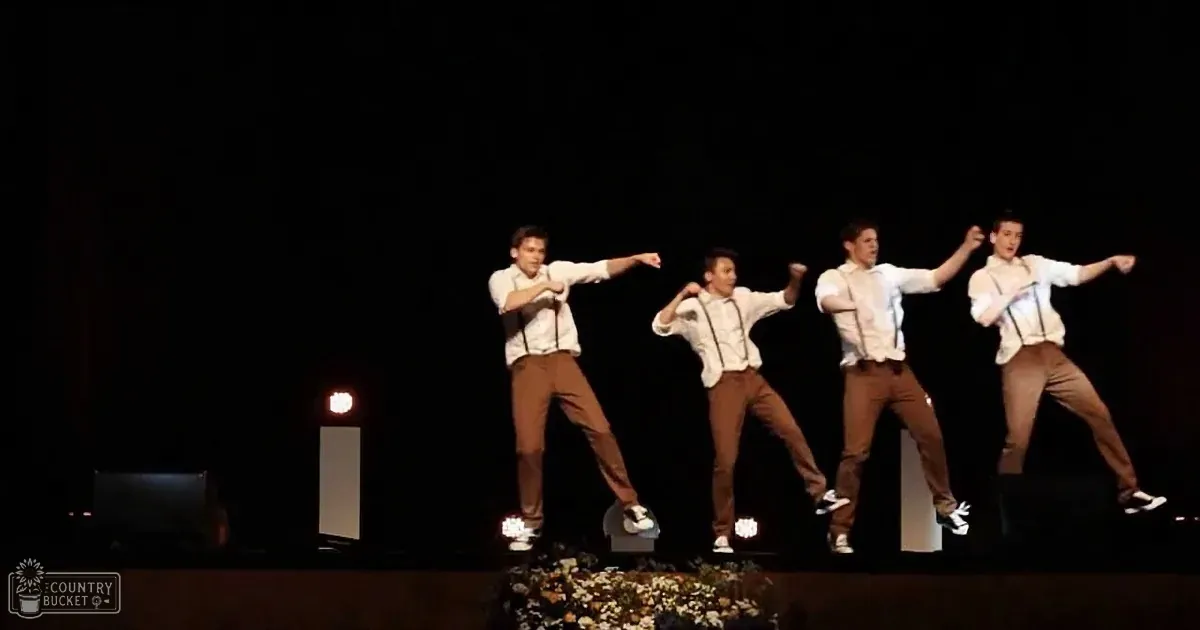 At the Prom, Four Teenage Boys Groove to 60's Song, Then Their Dance Moves Suddenly Change