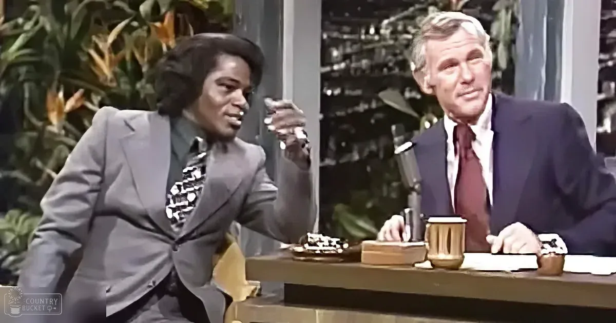James Brown and Johnny Carson